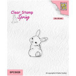 NELLIE'S Transparent Acryl Stempel Motivstempel Clear Stamp, SPCS028 Hase